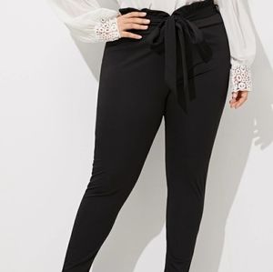 NWOT Frill Belted Black Pants
